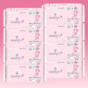 유기농본 생리대 본플러스 국산 유기농 순면커버 롱라이너, 36개입, 8팩