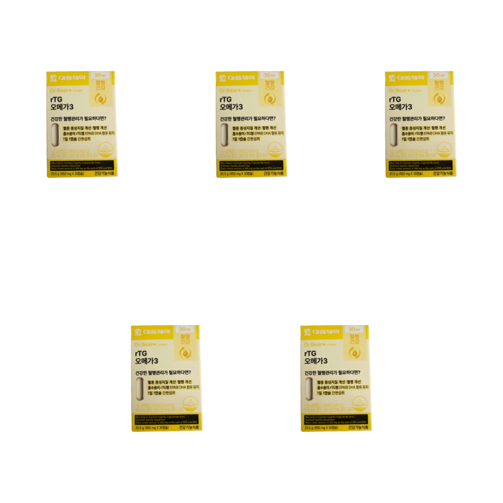 <b>대웅</b>제약 <b>rTG 오메가3</b> 30캡슐 5개