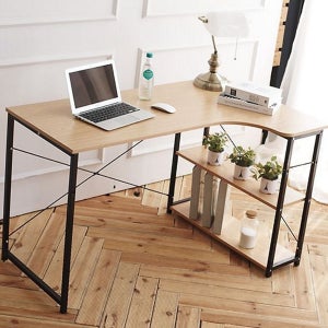 작은 모서리 책상 수납 학생 책상 서재 테이블