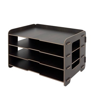 올지 우드 A3보관함 a3 서류함 정리함 문서 지류 도면 시험지 8절 3단, 다크브라운