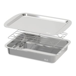 올지 셀렉트 스텐 밧드 트레이 3종세트 SUS304 레스팅 용기 무연마제 대형 L, 1개