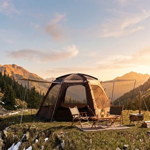 제드 프리존 쉘터 2-3인용 화목난로 연통사용가능 루프TPU 감성캠핑