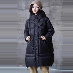 이끼당 슬림걸 겨울산책 후드코트 다운점퍼