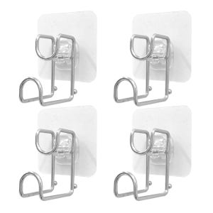 올지 무타공 대야걸이 SUS304 세숫대야 욕실 걸이 욕조 고리 후크 스텐 실버, 12개