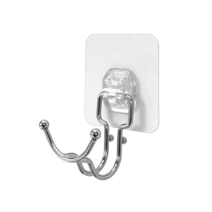 올지 무타공 접착식후크 벽 걸이 고리 매직 투명 초강력 30kg 3중 만능후크 실버, 9개