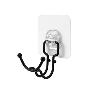 올지 무타공 접착식후크 벽 걸이 고리 매직 투명 초강력 30kg 3중 만능후크 블랙, 9개