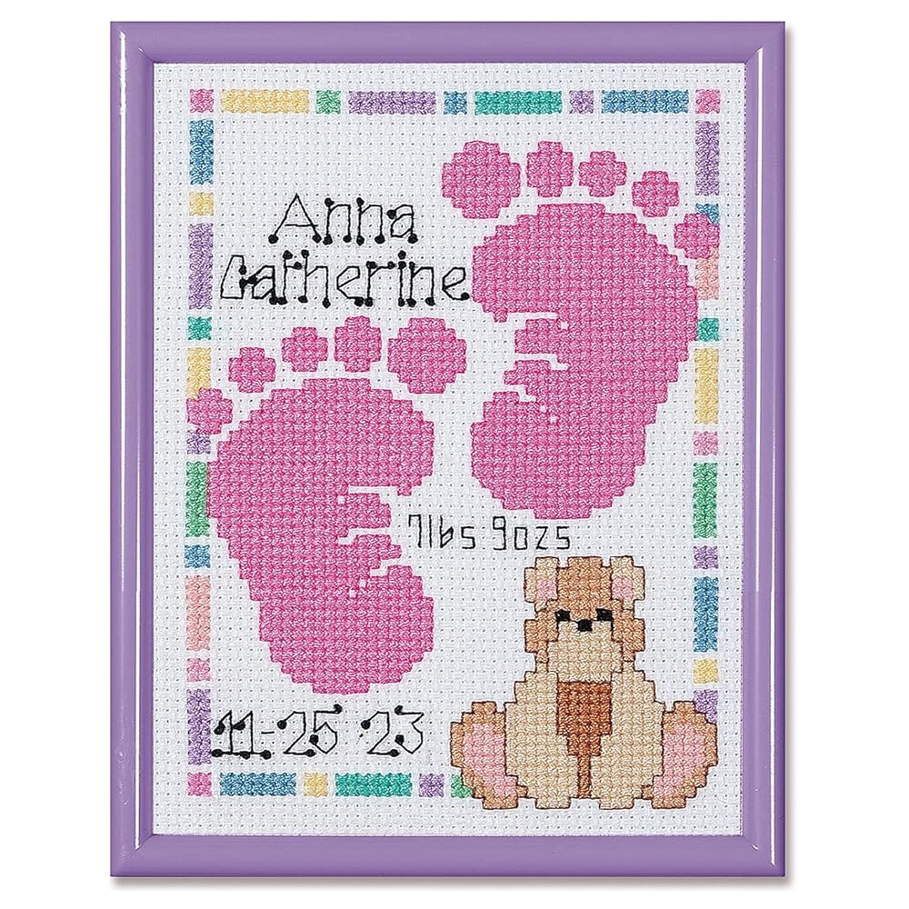 아기 발자국 수 크로스 스티치 키트