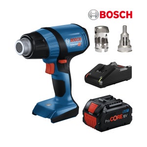 보쉬 휴대용 열풍기 GHG18V-50 충전기+배터리 세트 무선 충전 히팅건 프로코어 8Ah