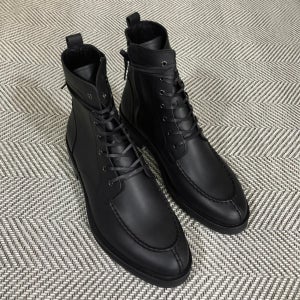 남자수제구두 발편한 남성구두 키높이구두 매트블랙 휴만 사이드지퍼 와이팁 부츠