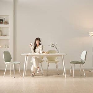 4인용 안다가구 4인용식탁 포세린 세라믹 식탁 테이블 / 의자추가가능 1400mm, 화이트