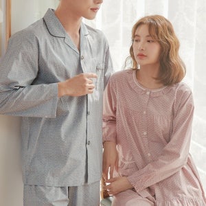 마누아 국내산 60수 고밀도 면100 남녀긴팔 파자마세트 1775/5775