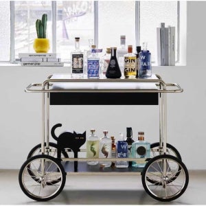 피부샵 웨건 트롤리 콘솔 테이블 모던 이동 선반 몽땅 밀크커피 110x59x76 (바퀴형)