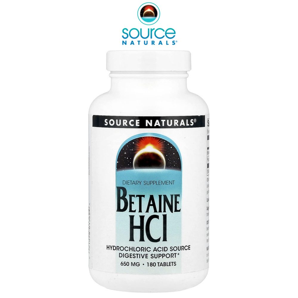 <b>베타인 HCL 650mg</b> 180정 소스내추럴스