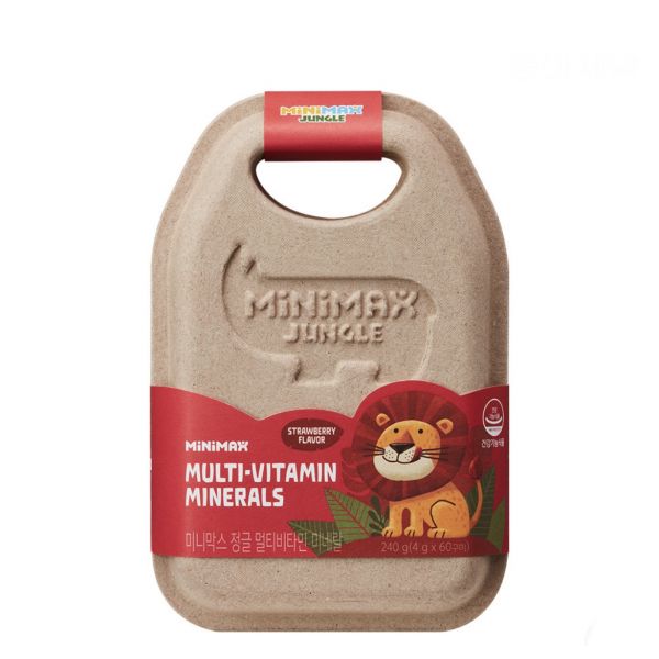 미니막스 정글 <b>멀티 비타민미네랄</b> 60구미 (딸기맛)