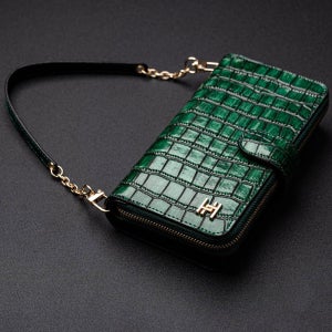 패스트 소가죽 카드 수납 지퍼 지갑 다이어리 케이스 알파인그린, LG Q9 ONE LM-Q927L