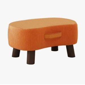 수유발받침대 책상발판 발해먹 거치대 사무실다리 코듀로이오렌지