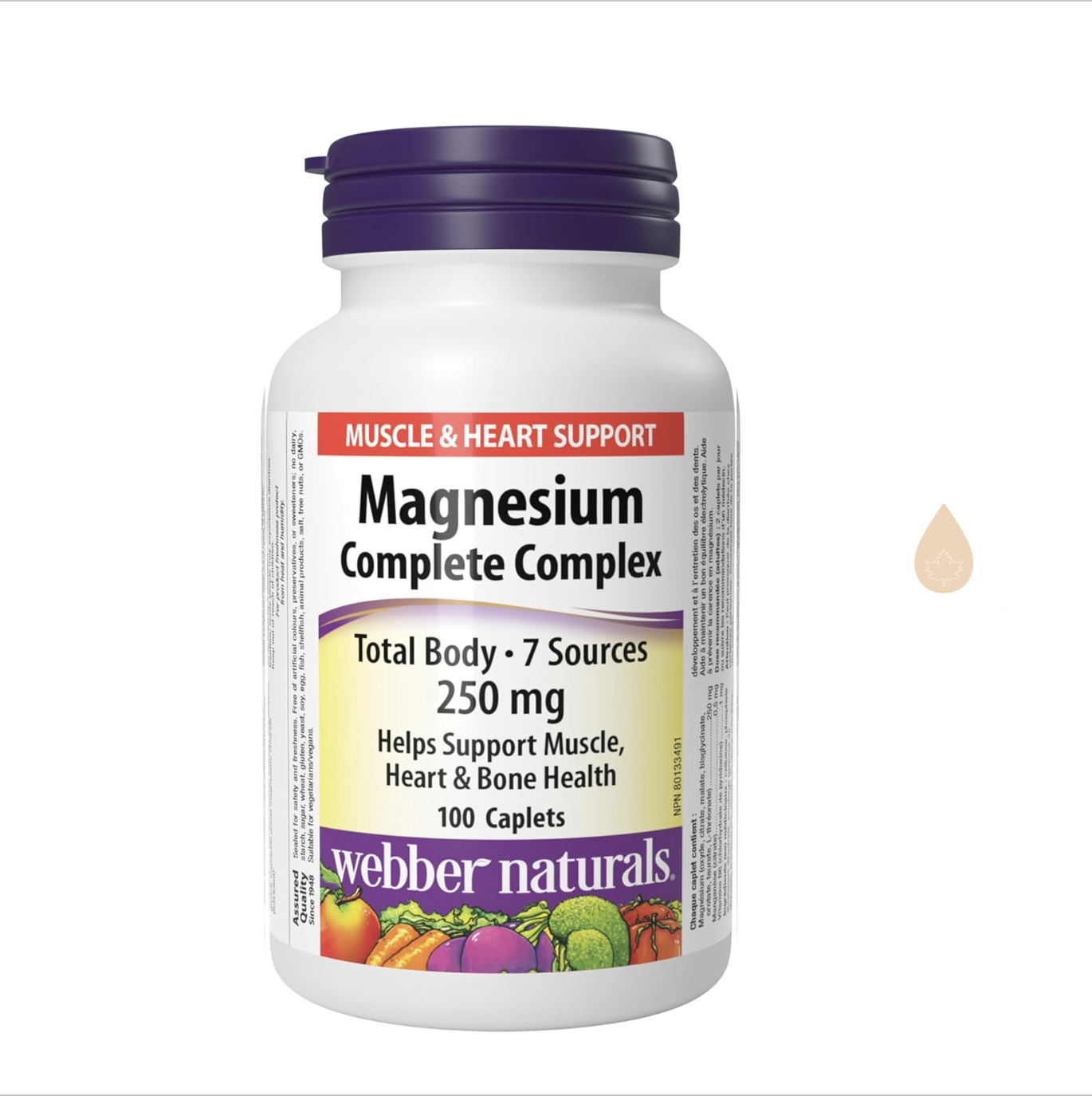 웨버네추럴스 7종 <b>마그네슘 컴플렉스 250mg</b> 100캡슐, 1개