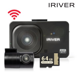 아이리버 2채널 QHD+FHD 초고화질 블랙박스 QF2 WiFi 연동지원 64GB, 설치비별도
