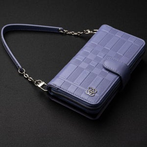 포르토 천연가죽 카드 지퍼 지갑 케이스 라벤더퍼플, LG 벨벳 LM-G900N