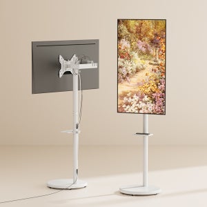 오레즈 모던 디스플레이 플로어 스탠드 이동형 높이 조절 암 모니터 TV 거치대 TNN1DW