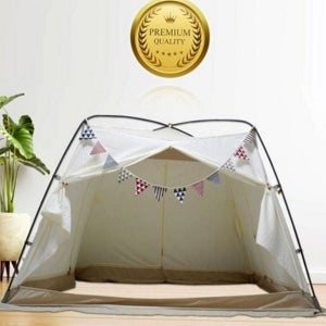 방한용 실내 난방 텐트 침대형 4도어 난방 텐트 따수미 겨울