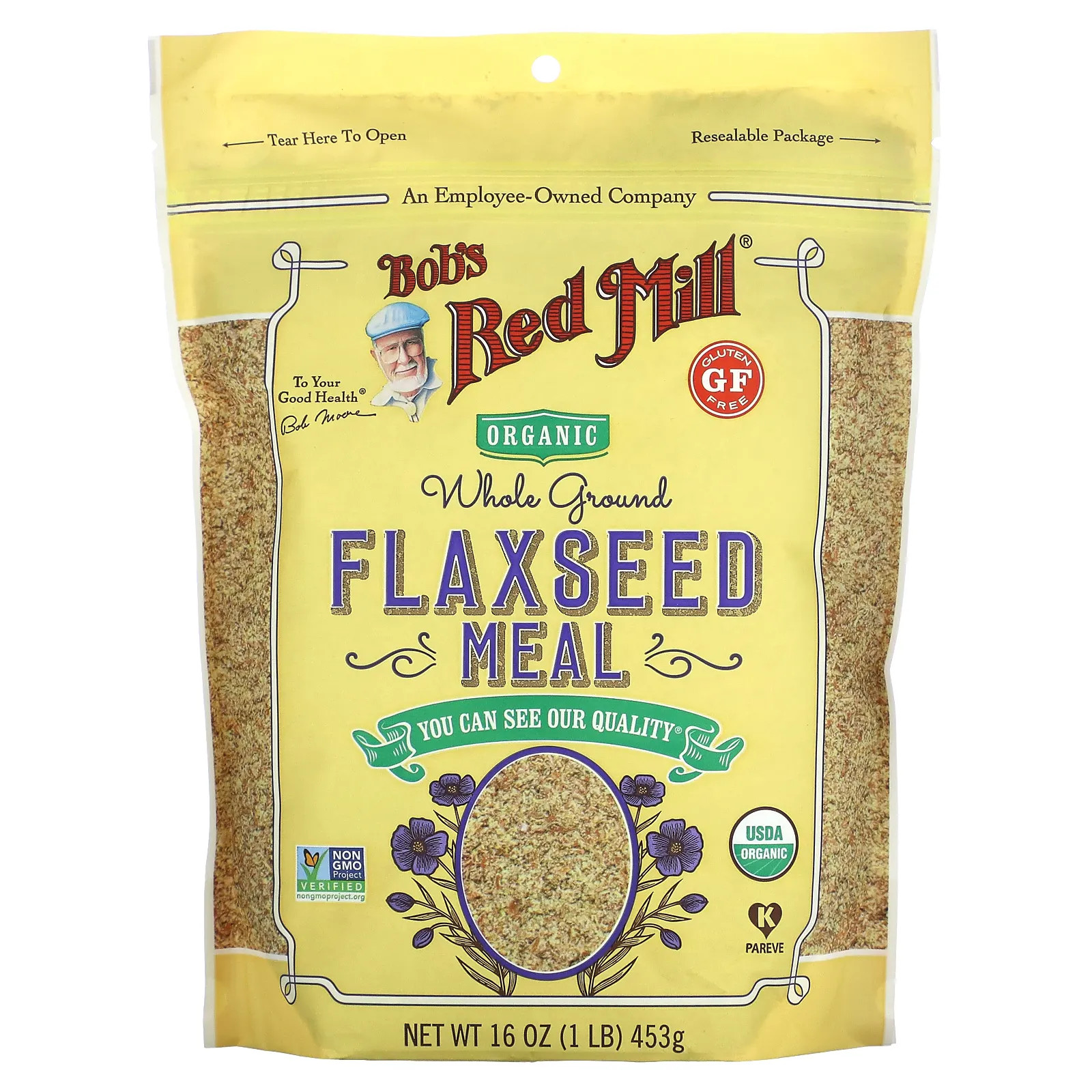 Bobs Red Mill 유기농 아마씨 <b>통분말</b> 453g1lb