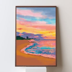 씨솔아틀리에 여름 노을 바다 그림 아트 프린트 A4/A3/A2/A1