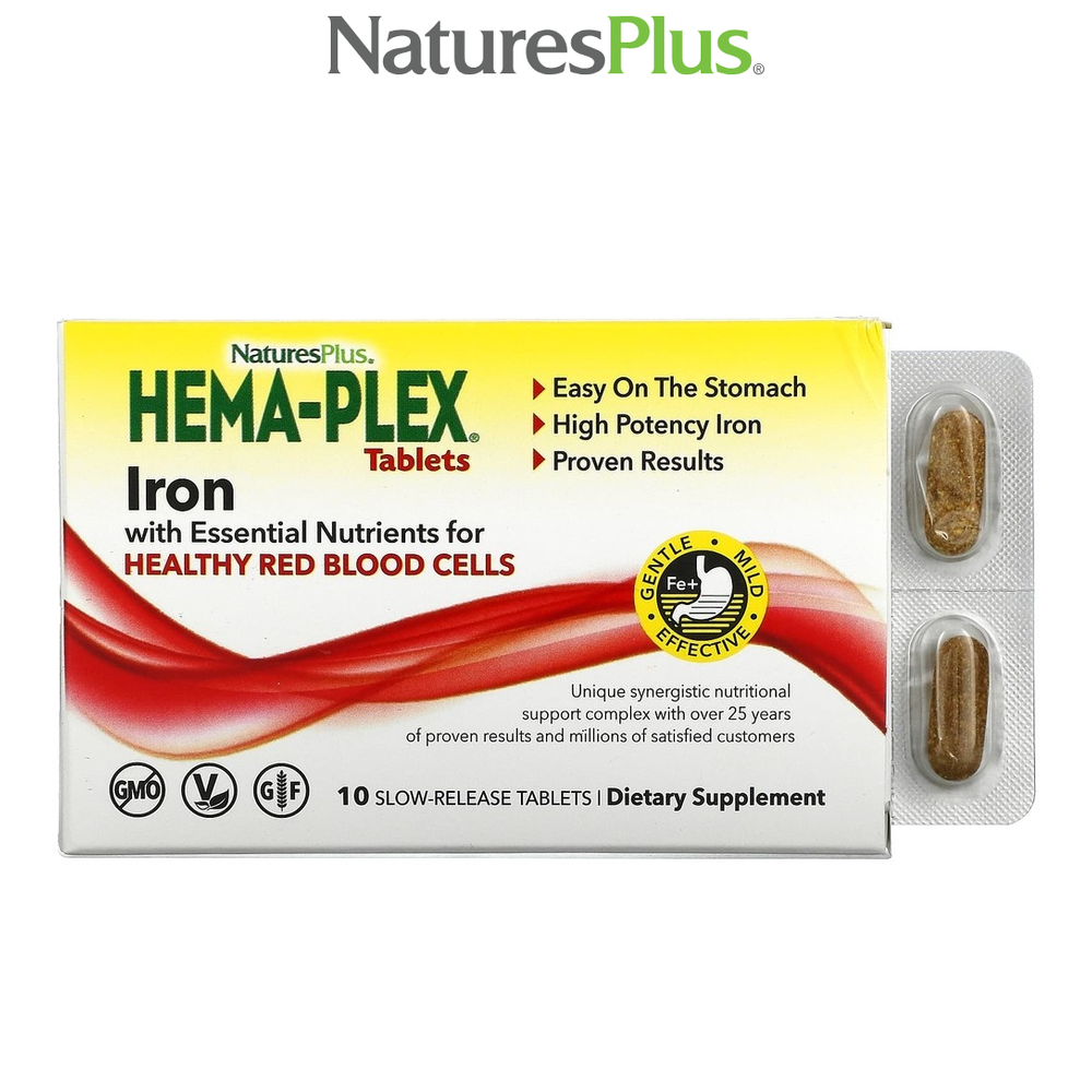 철분 슬로우릴리스 <b>10정</b> <b>헤마</b><b>플렉스</b> 네이처스플러스