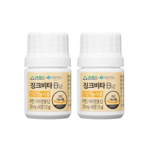 징크비타B12 250mg 60정, 2개