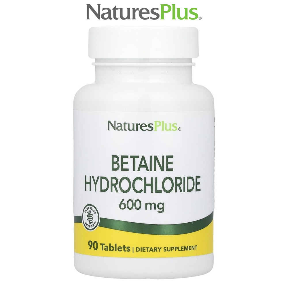 <b>베타인 하이드로클로라이드 600mg</b> 90정 네이처스플러스