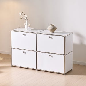 파스코 모듈 2단1230수납장 4도어 YJ-P843 미드센츄리 인테리어가구 모듈수납장