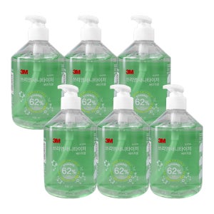 3M 새니타이저 베이직겔 에탄올 손소독제 500ml 6개 손소독겔 펌프형