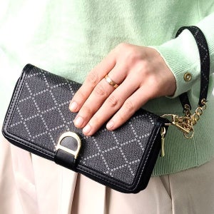 럼블 지퍼 카드 지갑 케이스 블랙, 갤럭시A40 SM-A405S