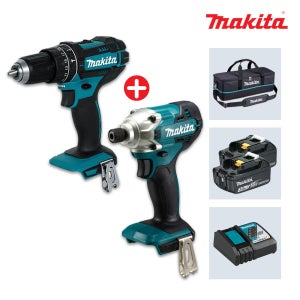 마끼다 DLX2006FR3 18V 3.0Ah 충전콤보세트 (DTD156+DHP482) 임팩드릴+함마+툴백