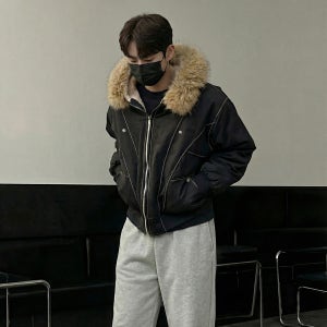 라쿤패딩 남자숏패딩 개파카