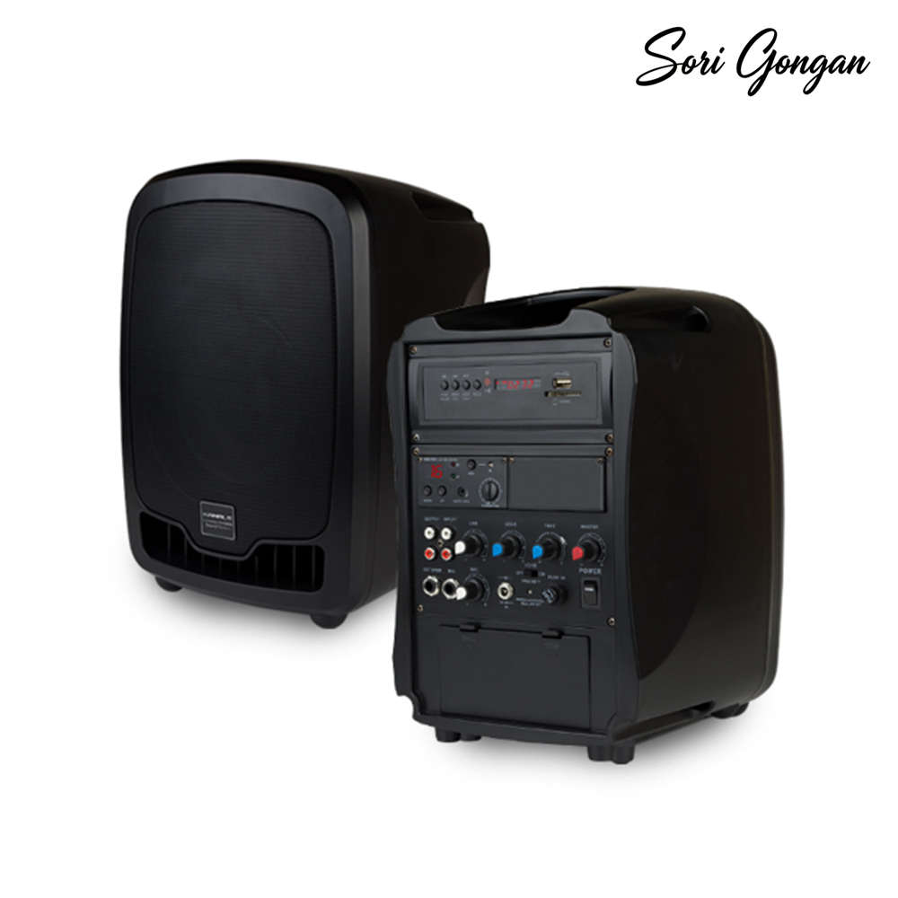 KANALS(카날스) 이동식 앰프 AT-115N 충전식 교회 공연 행사 마이크