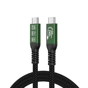 YT-U4V2 USB4 2.0 케이블 C타입 80Gpbs 16K 240W 1m, 1개