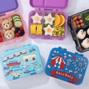 콩콩도시락 그래픽 도시락통 550ml, 라이트퍼플