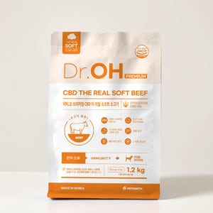닥터오 프리미엄 위드 CBD 소프트사료 더 리얼 소고기, 1.2kg, 1개