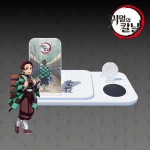 귀멸의 칼날 5in1 고속 무선충전기 무선충전패드