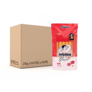 천하장사 소세지 오리지날 파우치 28g 10개입 x 15팩 1박스 대용량