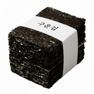 명식품본사 무조미 구운 곱창김 [중포장] 100매 쌈사먹는 구워진김 410g, 5개
