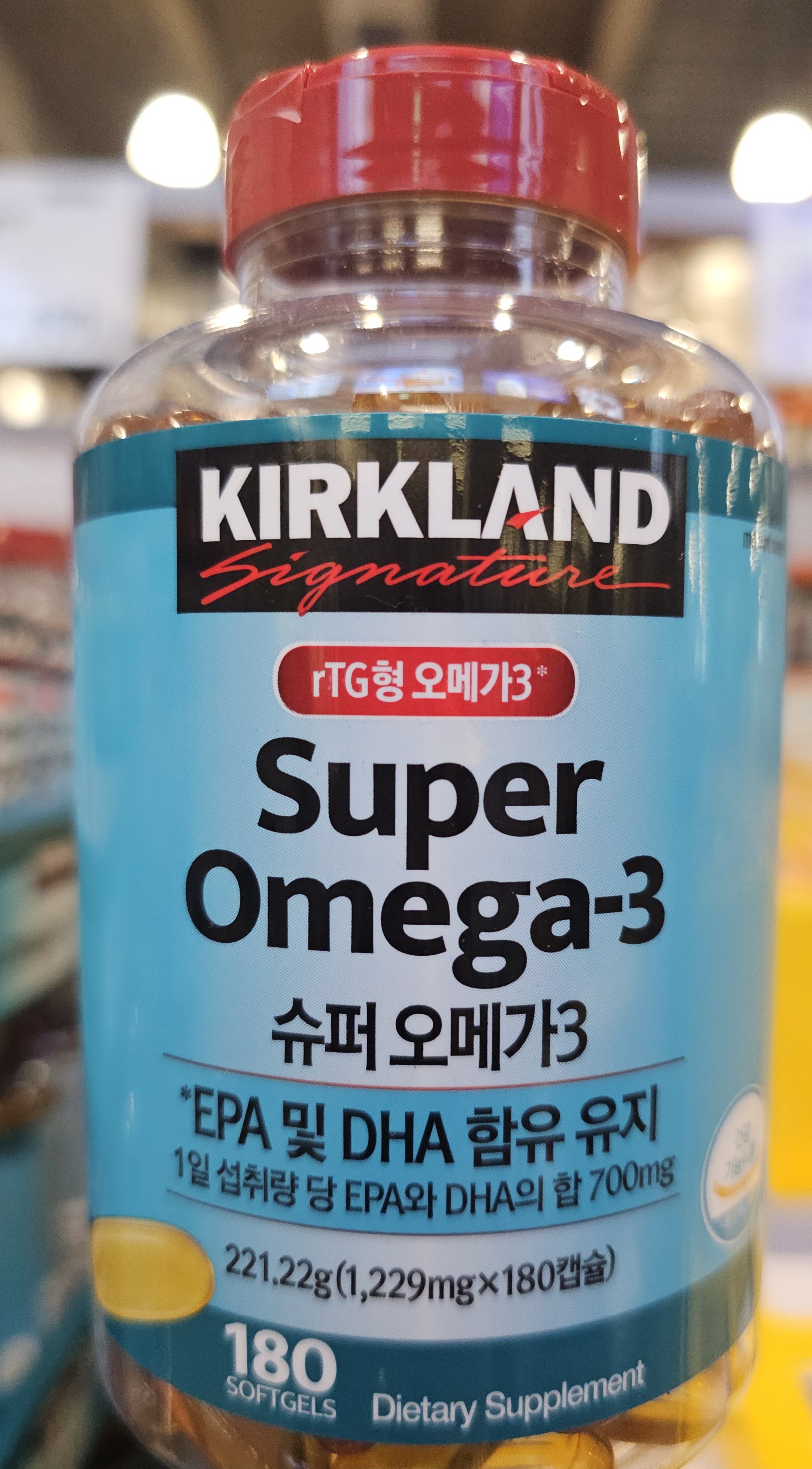 커클랜드 시그니춰 <b>슈퍼 오메가</b>3 rTG 180캡슐 코스트코