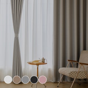 모잠 99.99% 빛차단 방한 방풍 암막커튼 2장세트 아일렛타입 210x232cm