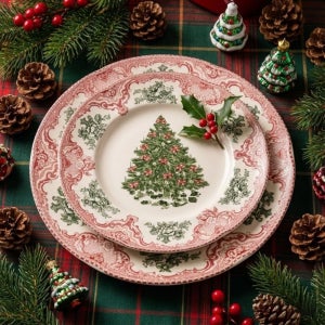 존슨브라더스 크리스마스 트리 접시M 카페 디저트 플레이트 앞접시 성탄절