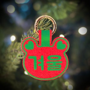 크리스마스 강아지 반려견 인식표 고리형 똑딱이 보풀방지펠트 한시적판매