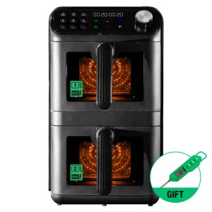 스테츠 스모키젯 더블 2단 에어프라이어 11L 고기 스테이크 삼겹살 특화