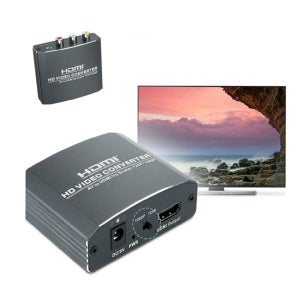AV to HDMI 컨버터 컴포지트 업스케일러 3RCA 레트로 게임기 TV연결 변환기
