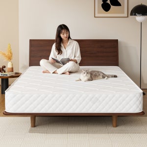 Homall 매트리스 침대 바닥 무음 독립형스프링 20cm 싱글 화이트