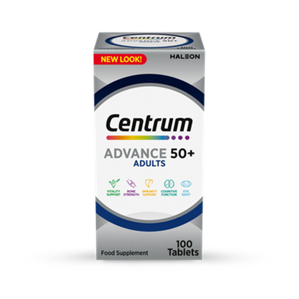 센트룸 어드밴스 50+ 멀티비타민 &amp; <b>미네랄</b> Centrum Advance 50+ Multivitamins &amp; Minerals 100 Tablets